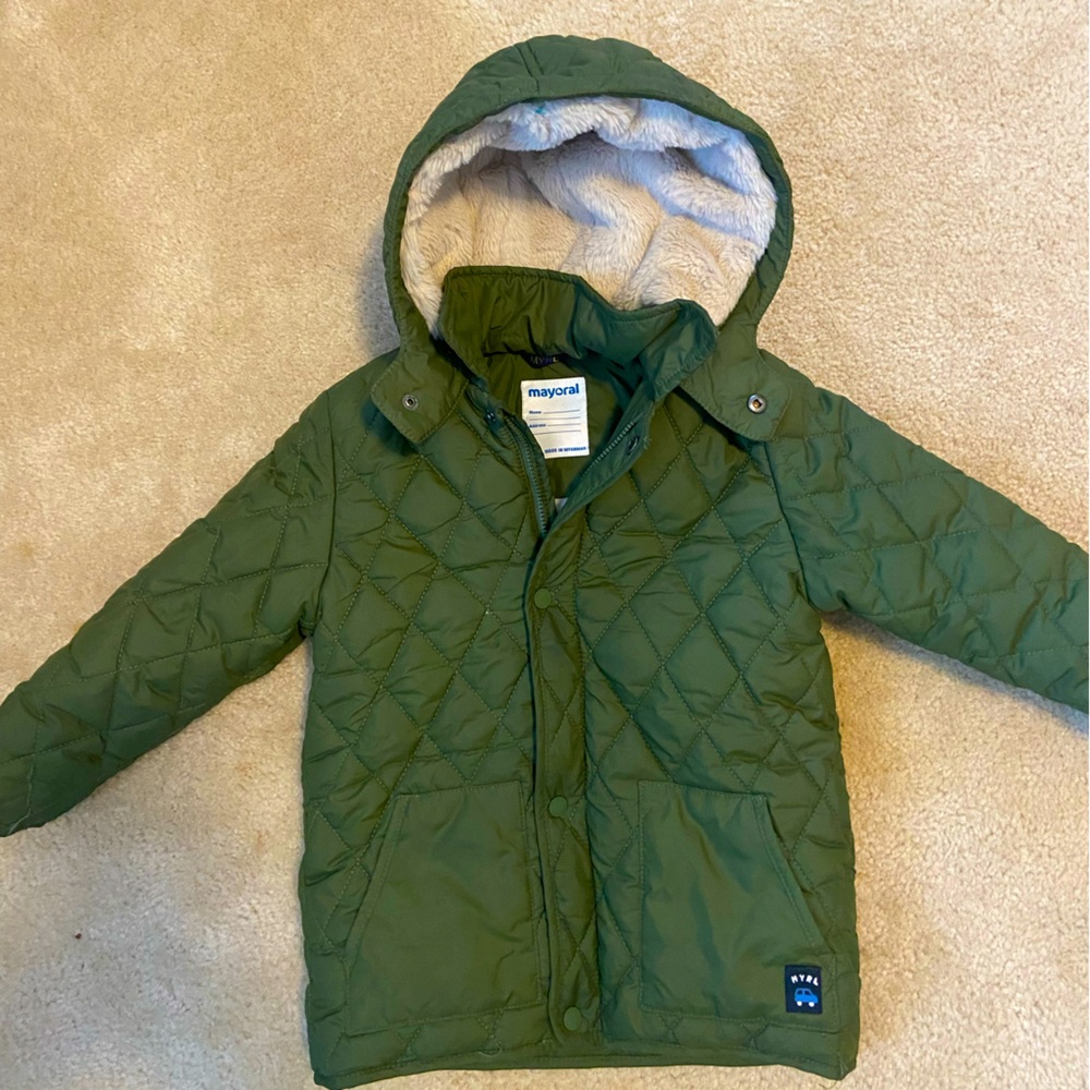 Mayoral Green Quilted Extra Warm Winter Coat